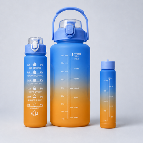 Bottles 3-in-1 shaker set Blue Orange - complete set