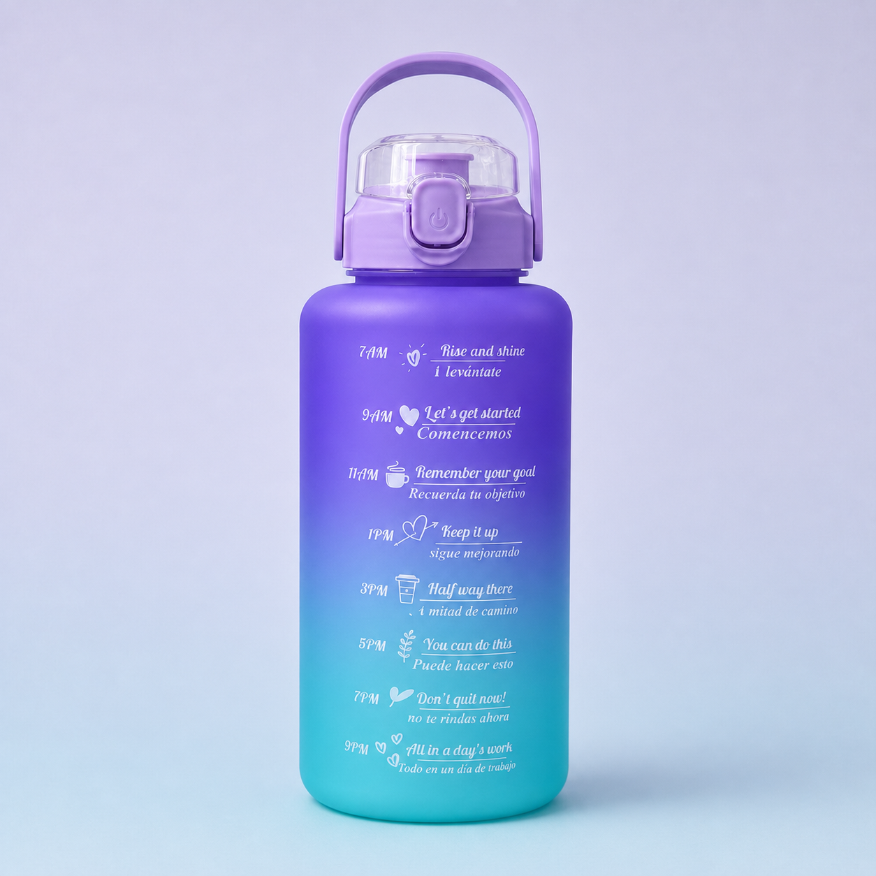 Bottles 3-in-1 shaker set Purple Turquoise - 2000ml bottle