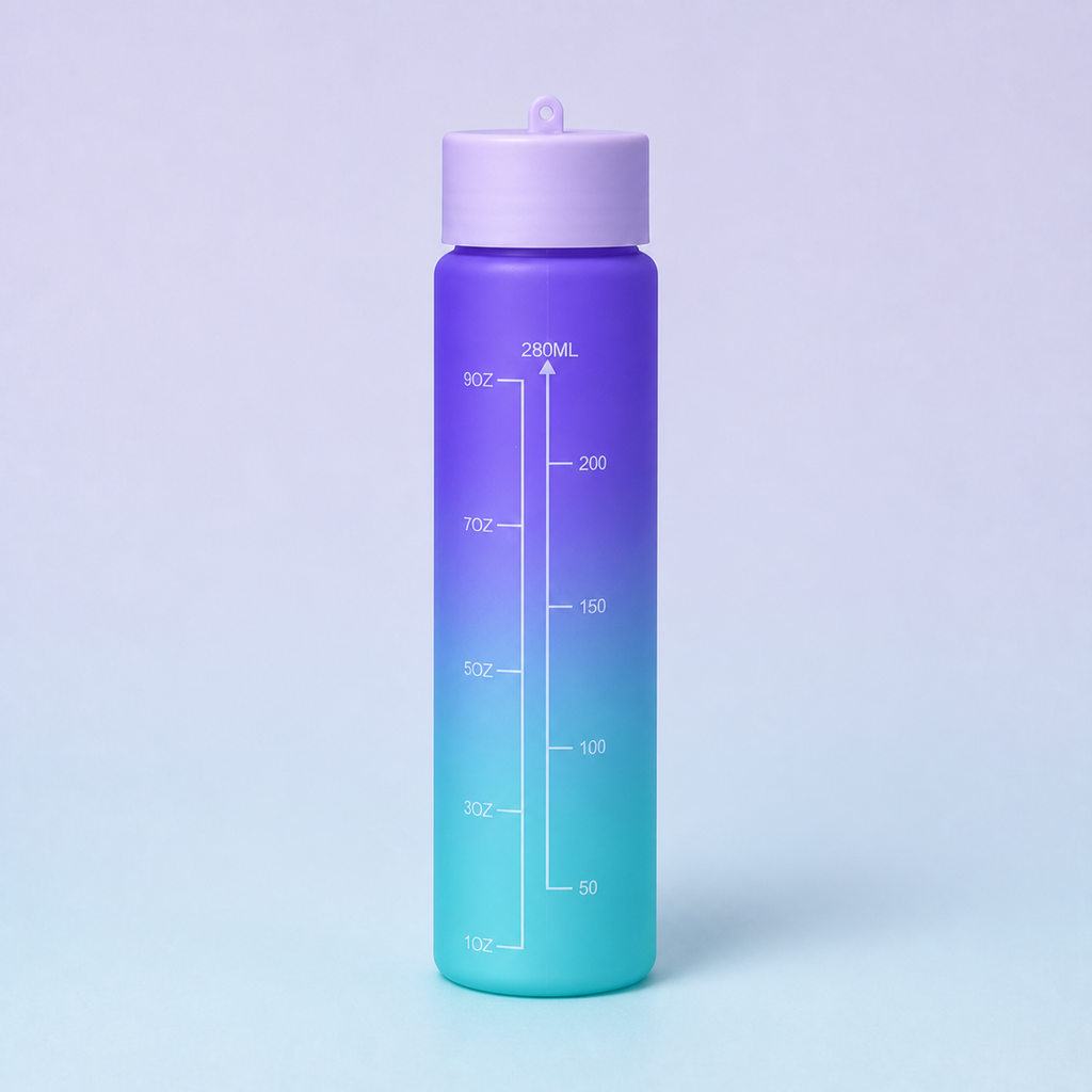 Bottles 3-in-1 shaker set Purple Turquoise - 280ml bottle