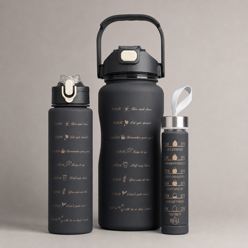 Bottles 3-in-1 black shaker set - complete set