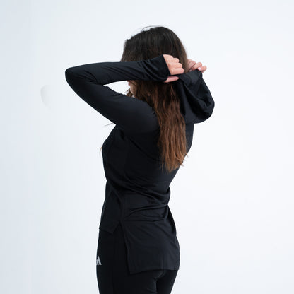 hooded long back dri-fit
