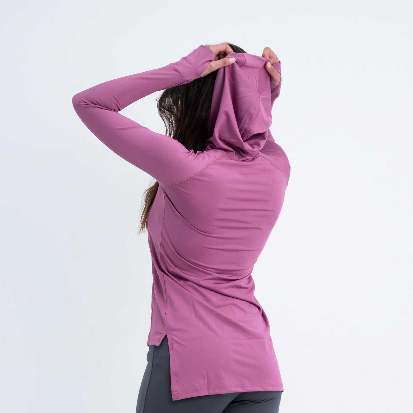 hooded long back dri-fit