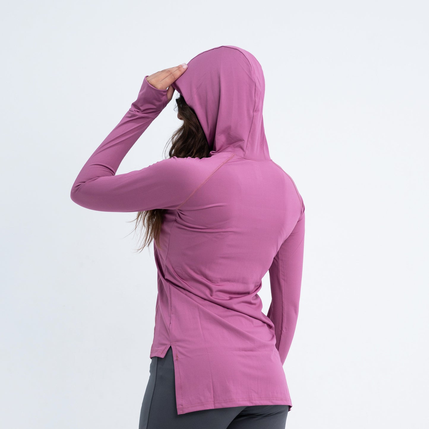 hooded long back dri-fit