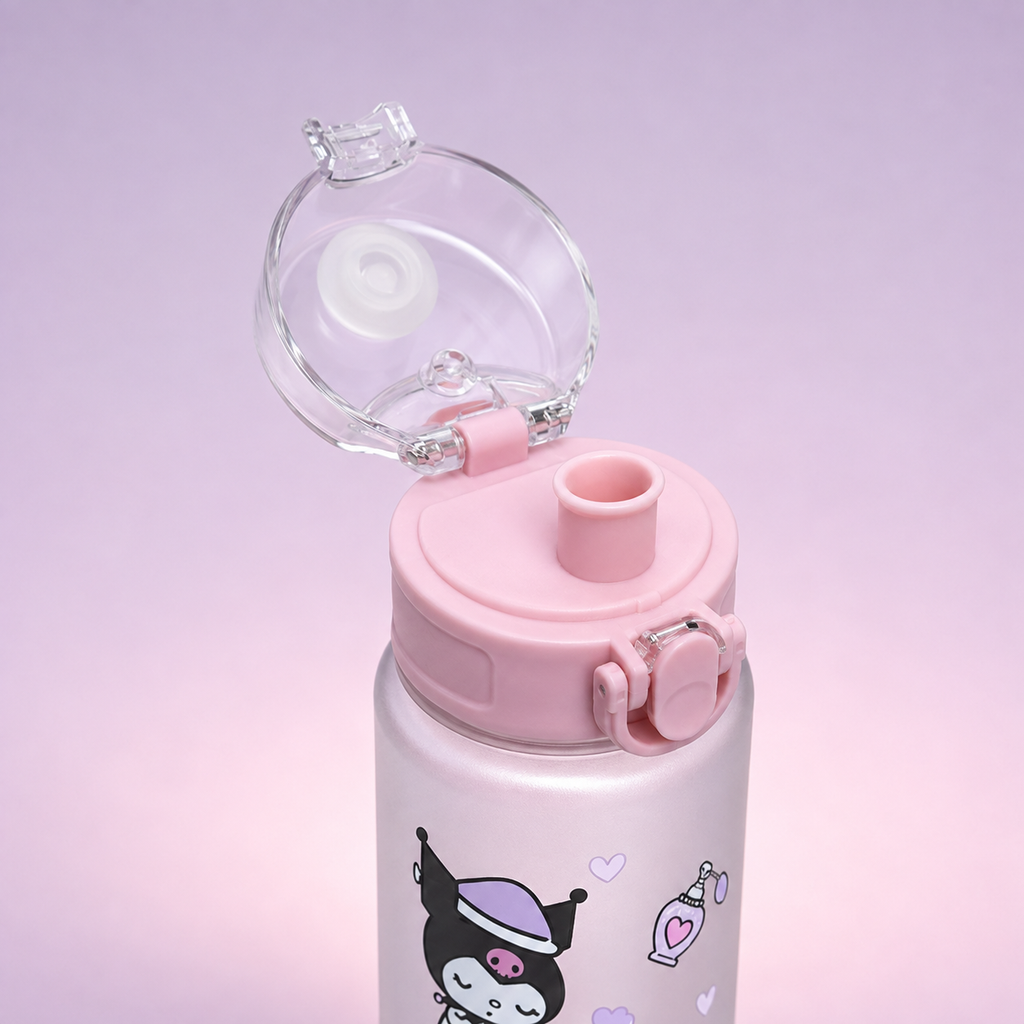Baby Girl Shaker 800ml Melody Kuromi Baby Pink open lid