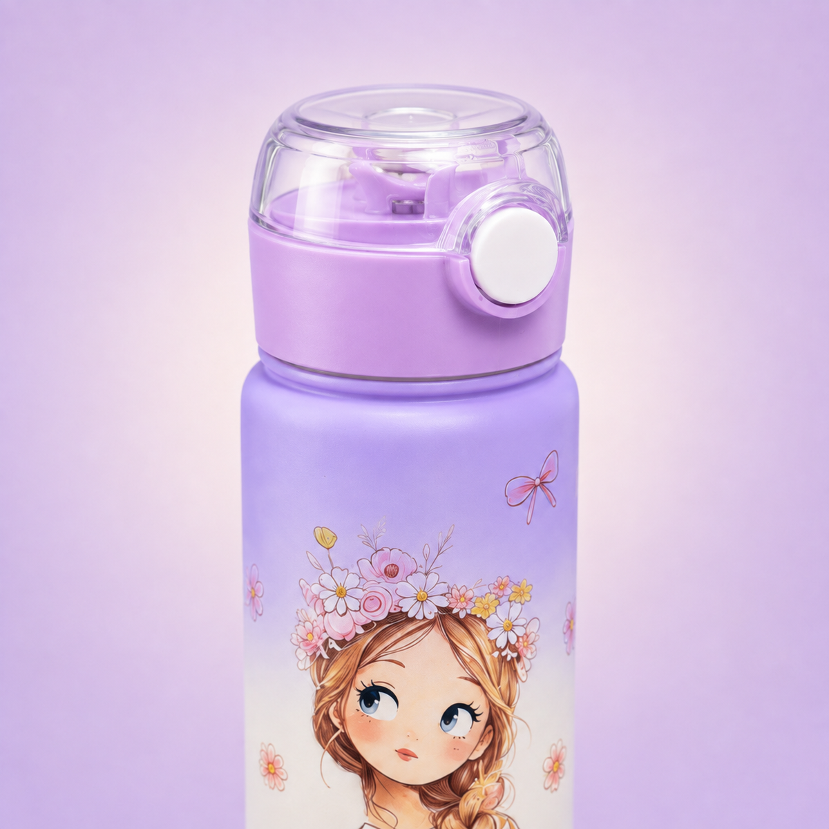 Baby Girl Shaker 800ml Purple lid detail