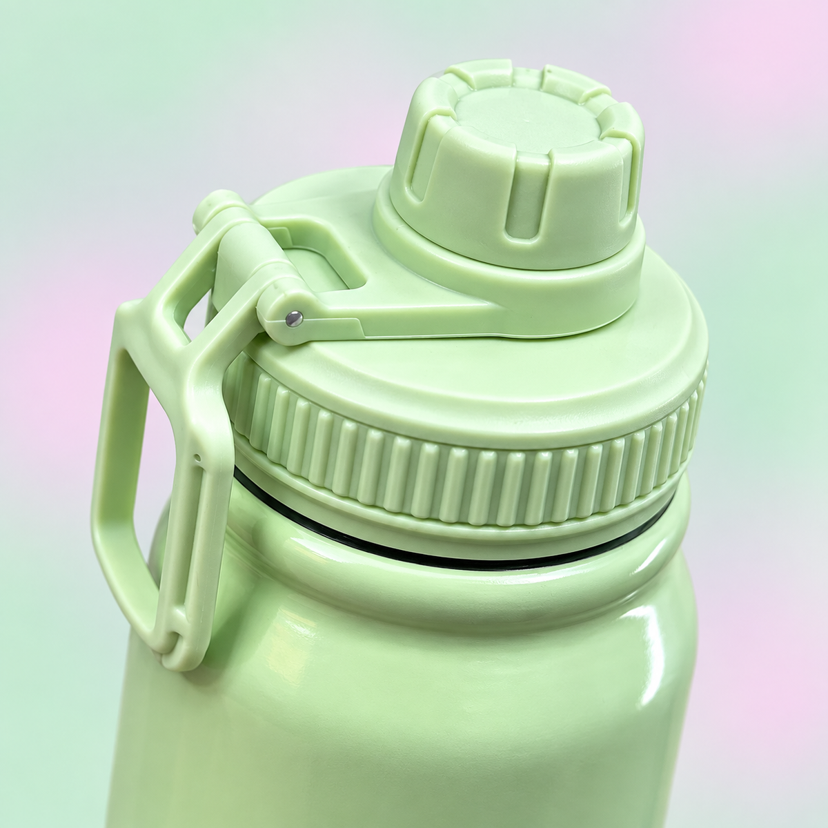 Kuromi Mint Green 800ml bottle lid and carry handle