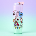 Labubu 900ml Lavender Turquoise Friends bottle front view