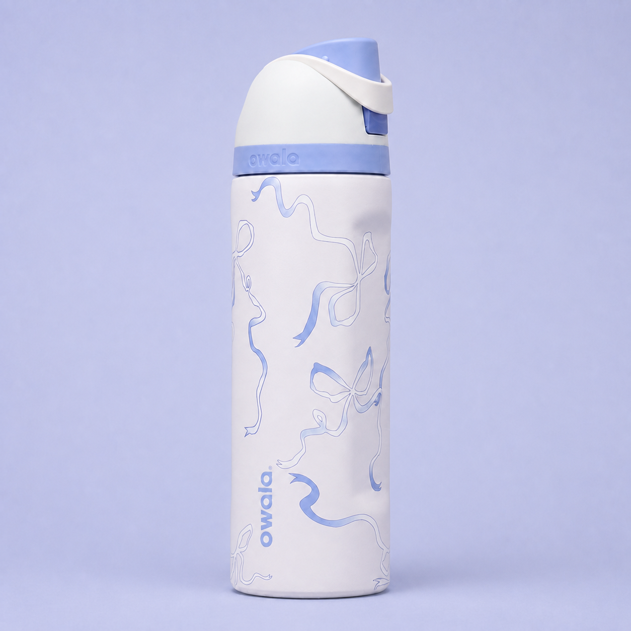 Owala FreeSip 710ml Blue Ribbons bottle front view