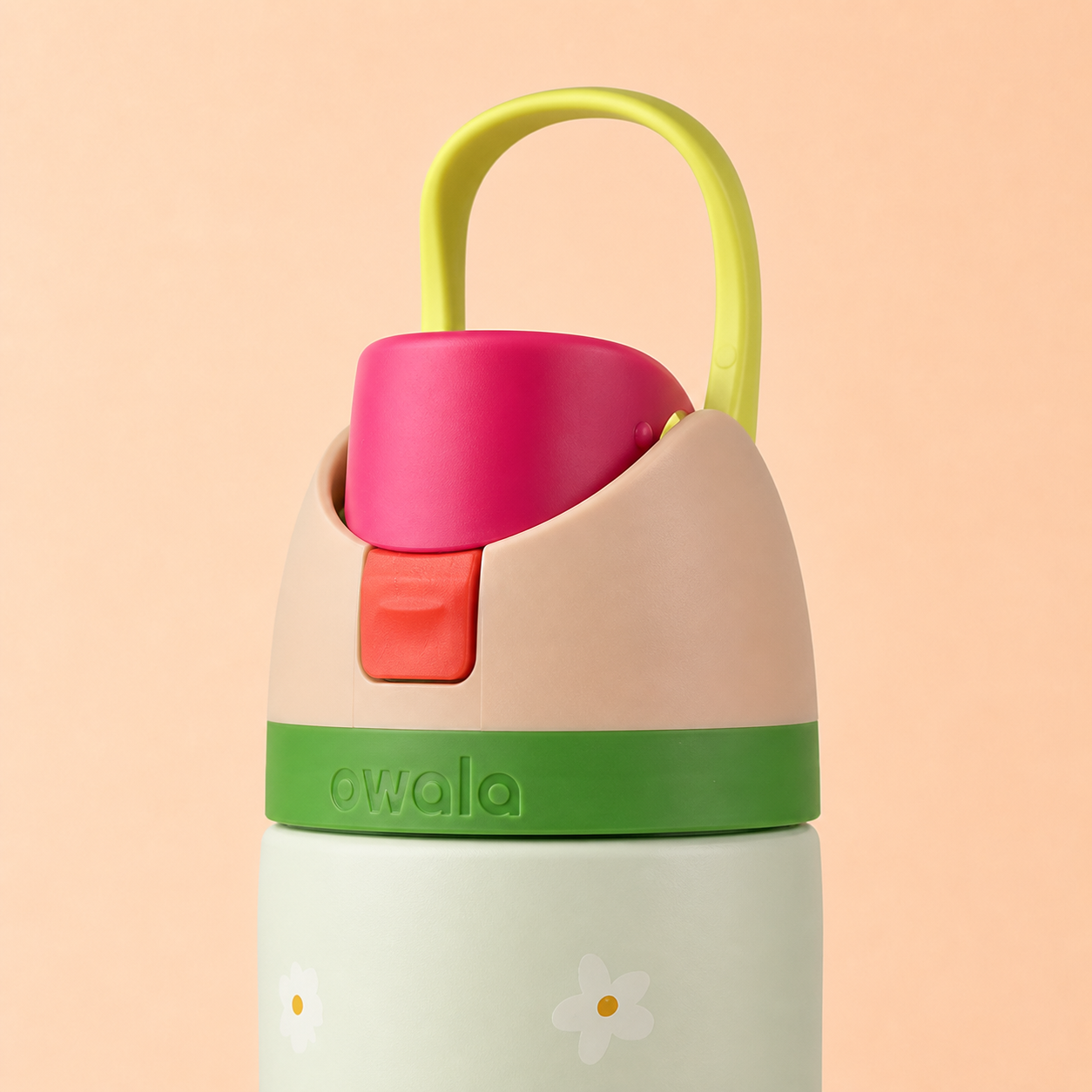 Owala FreeSip 710ml Daisy Pop leak-proof push-button lid