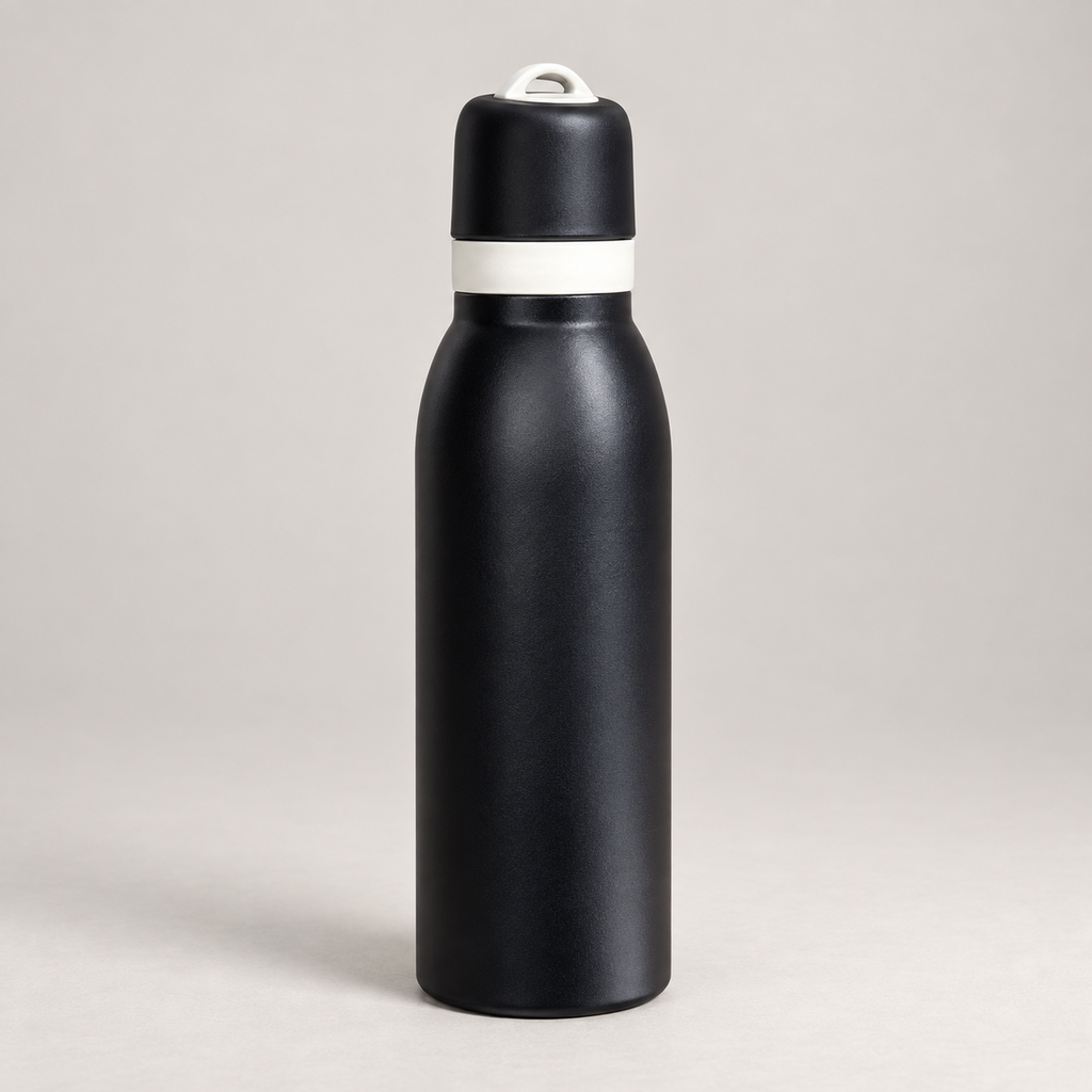 Owala FreeSip 550ml Black bottle front view
