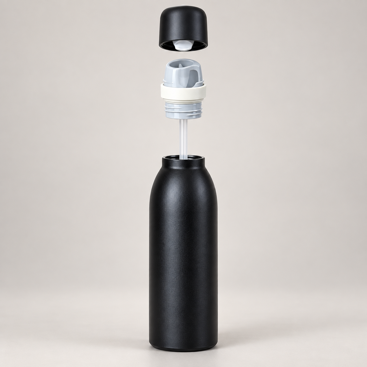 Owala FreeSip 550ml Black bottle lid and straw parts