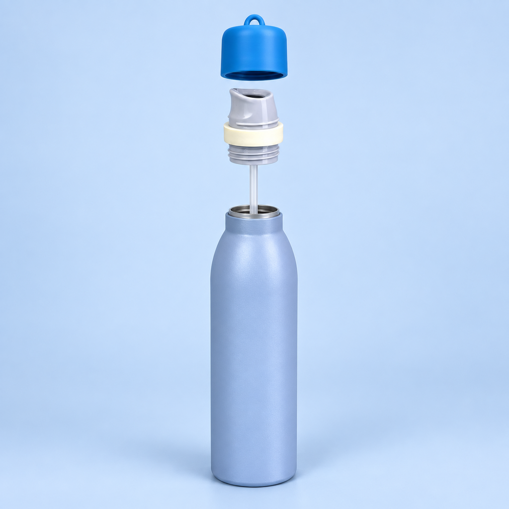 Owala FreeSip 550ml Blue bottle lid and straw parts