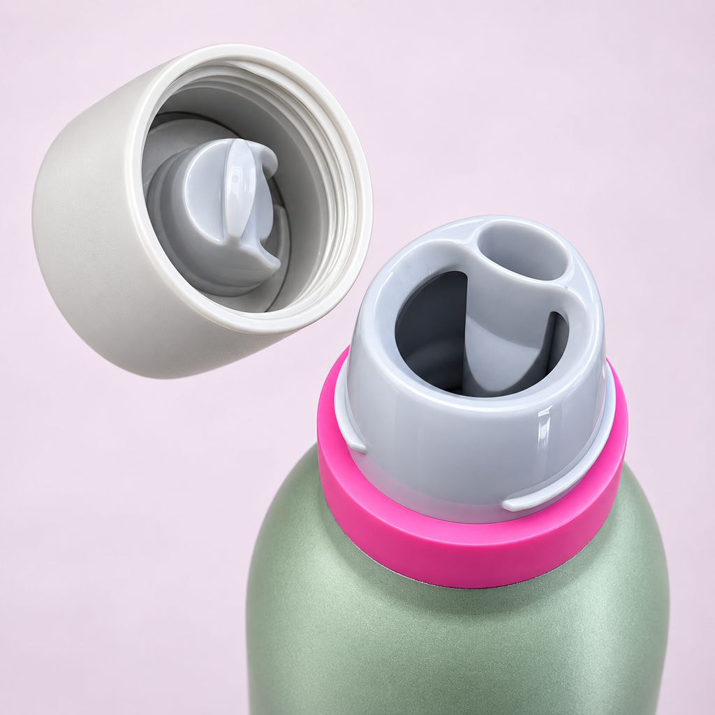 Owala FreeSip 550ml Olive Green bottle drinking opening