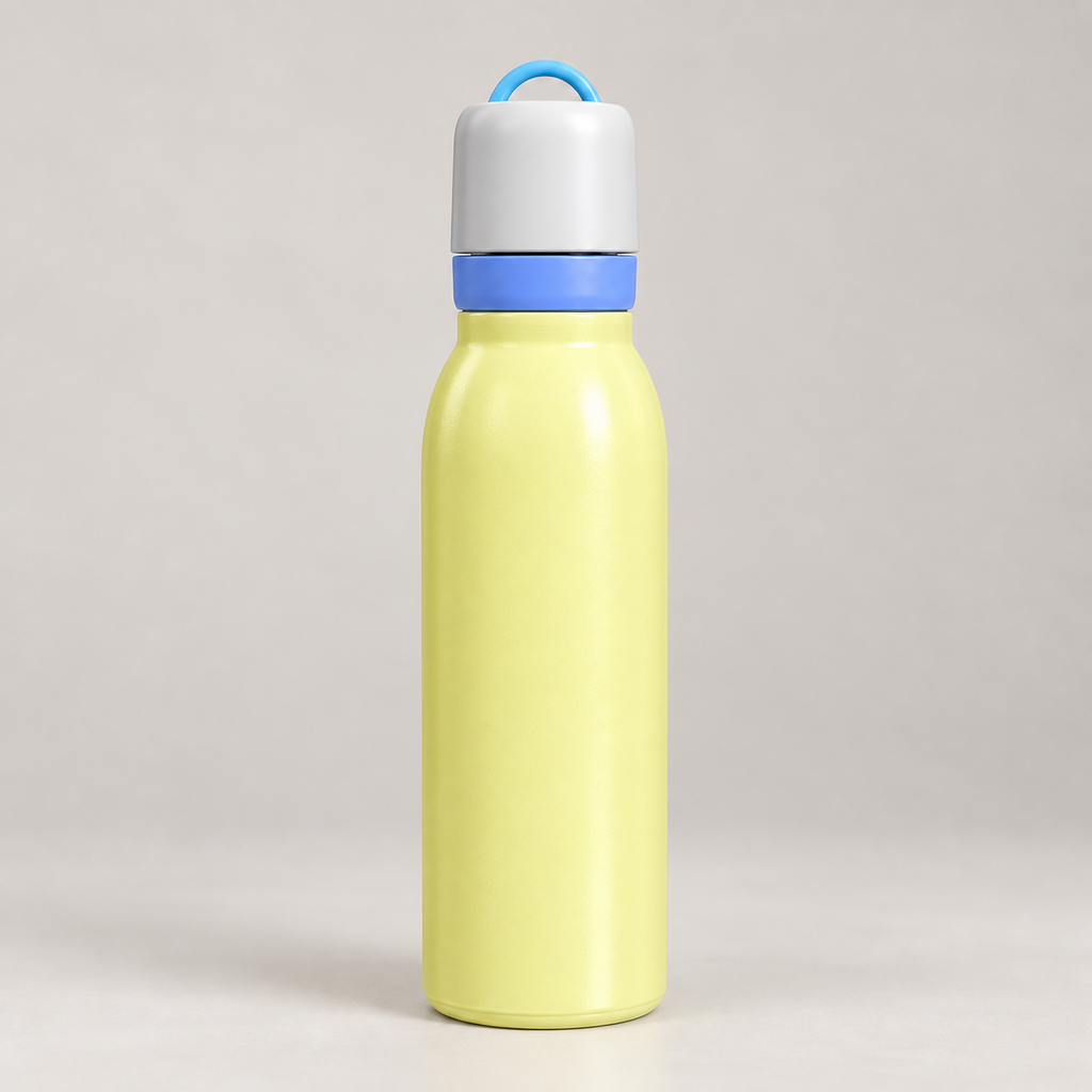 Owala FreeSip 550ml Yellow bottle front view