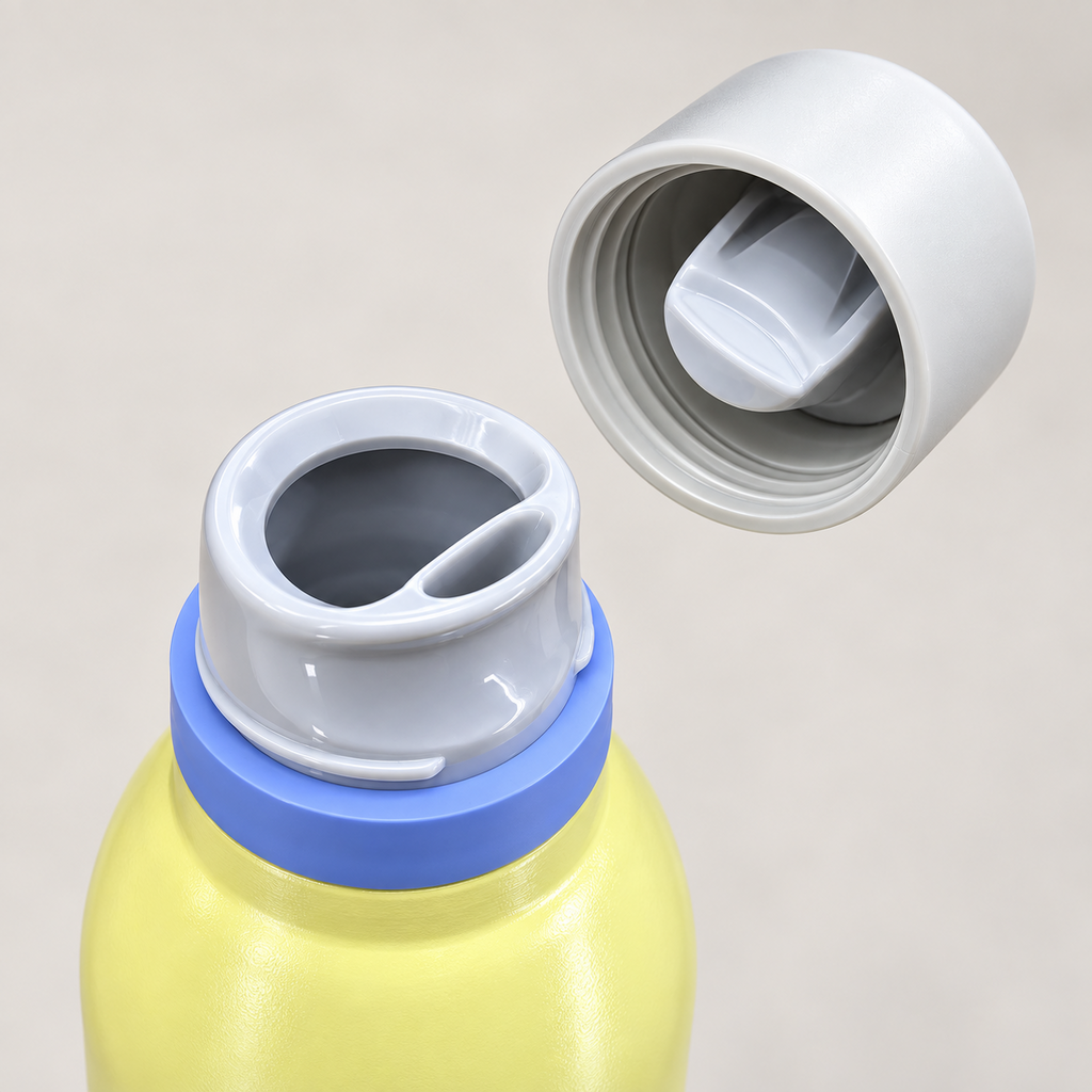 Owala FreeSip 550ml Yellow bottle drinking opening