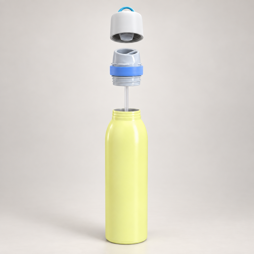 Owala FreeSip 550ml Yellow bottle lid and straw parts