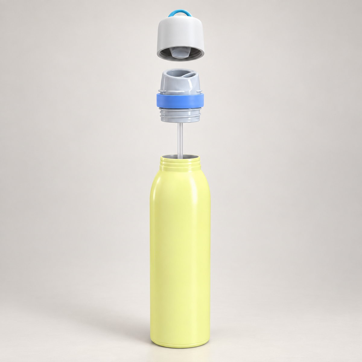 Owala FreeSip 550ml Yellow bottle lid and straw parts