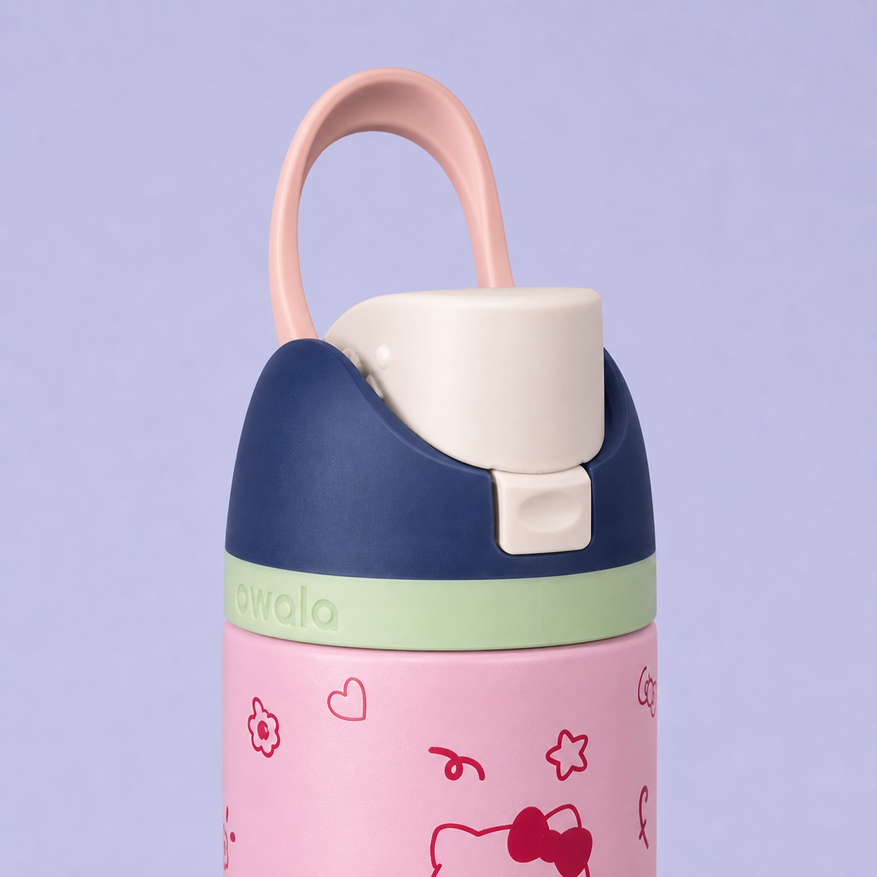 Owala FreeSip 710ml Hello Kitty bottle side view