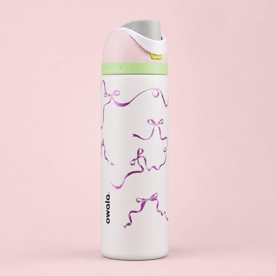 Owala FreeSip 710ml — Pink Ribbons