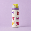 Owala FreeSip 710ml Pretty in Bows bottle front view