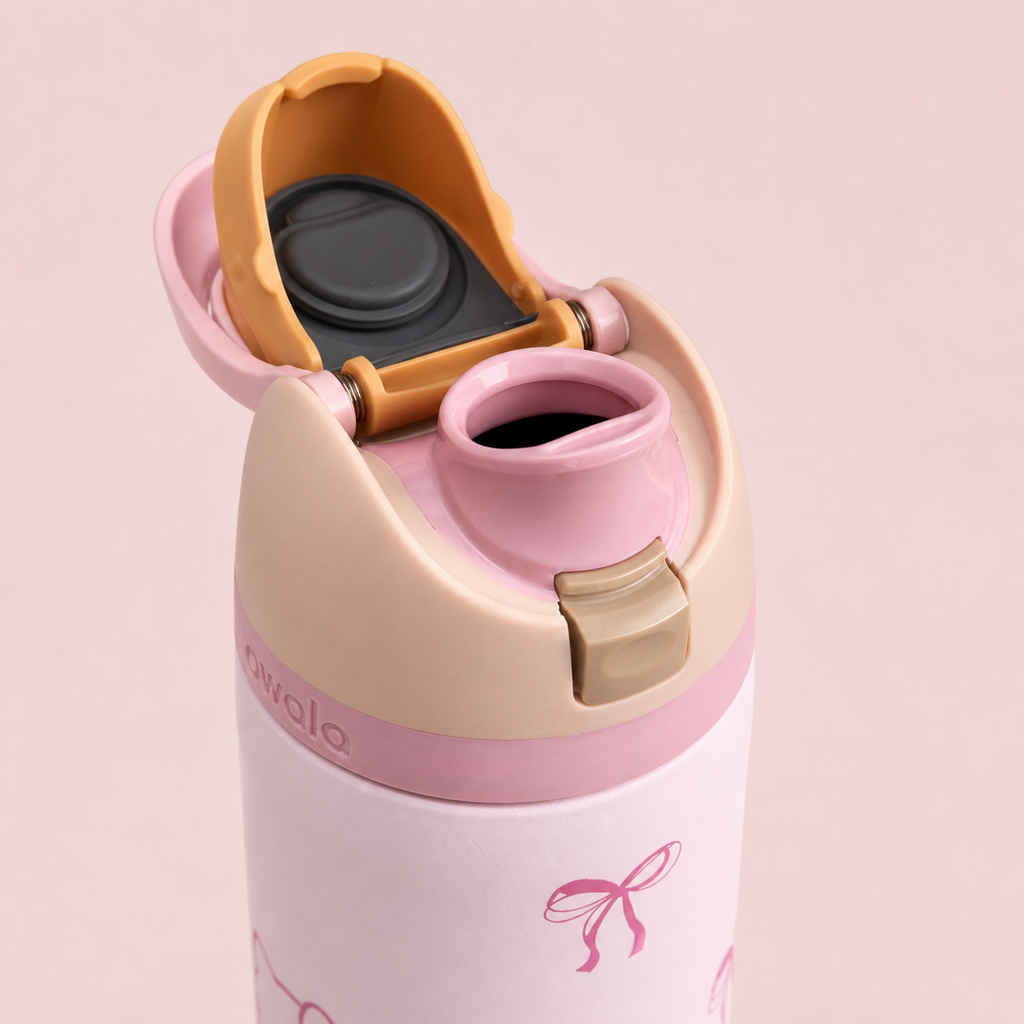 Owala FreeSip 710ml Rose Quartz FreeSip opening