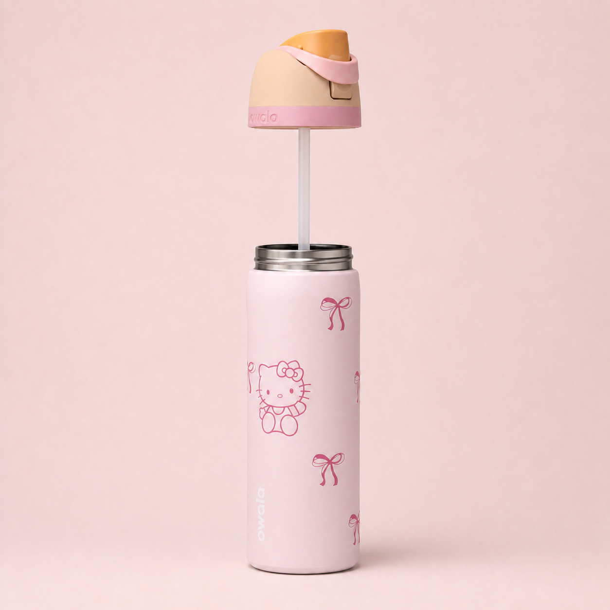 Owala FreeSip 710ml Rose Quartz removable straw and lid