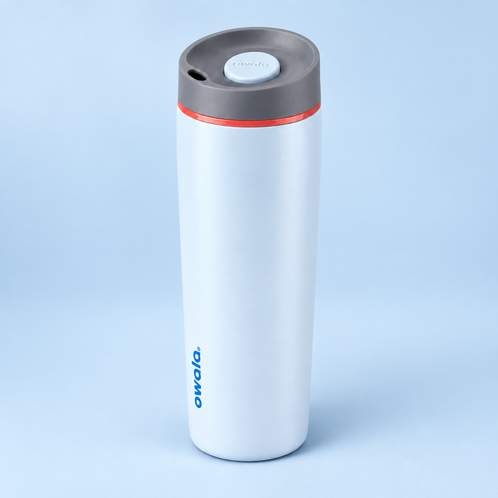 Owala SmoothSip Slider 590ml Baby Blue front view
