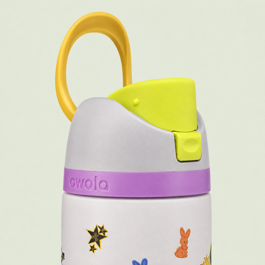 Owala FreeSip 710ml Sunny Daze leak-proof push-button lid