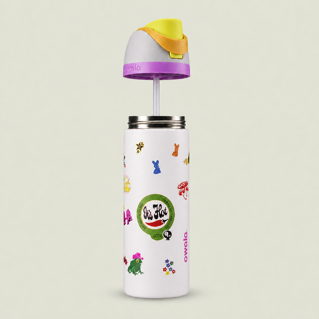 Owala FreeSip 710ml Sunny Daze removable straw and lid
