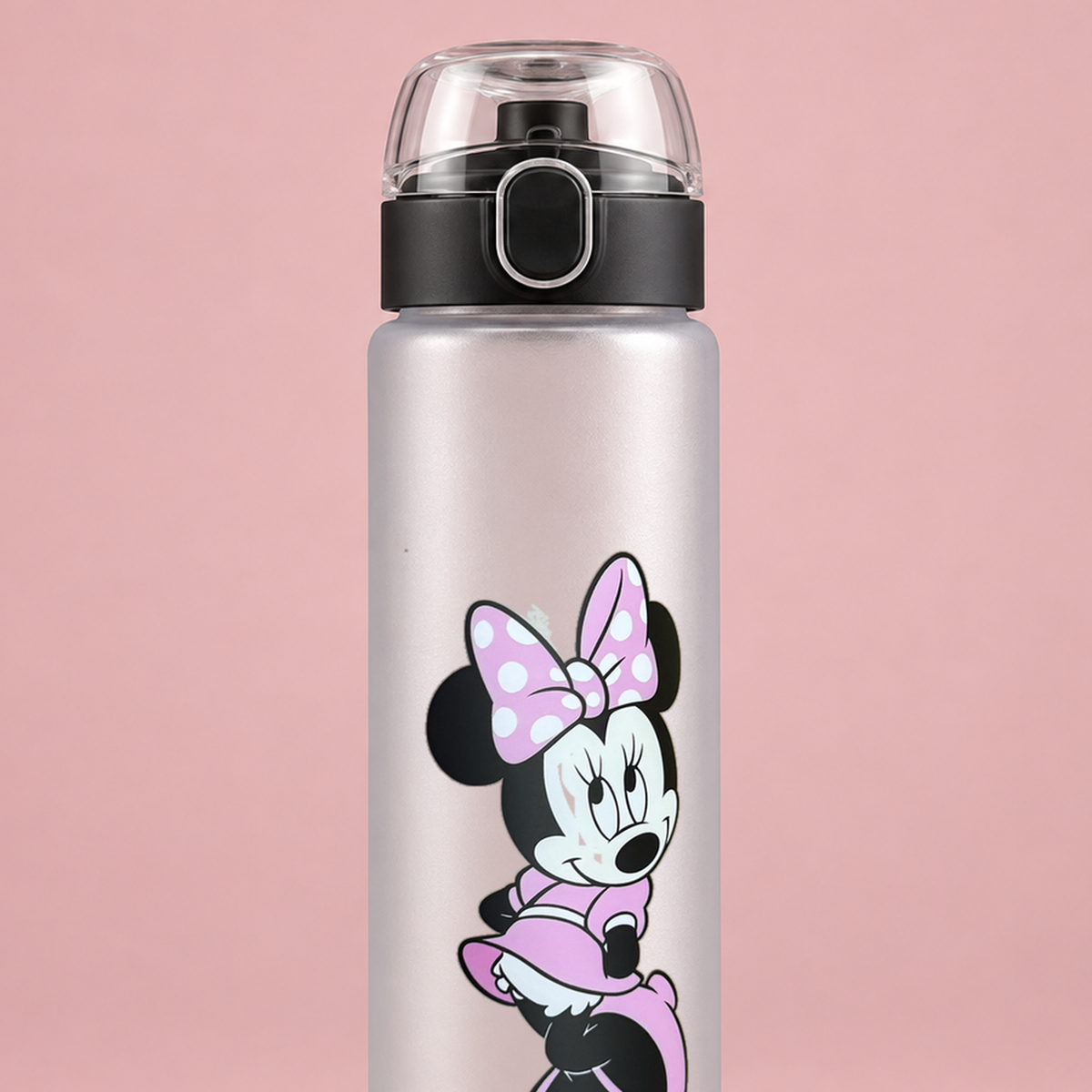 Minnie Black Shaker 750ml lid detail