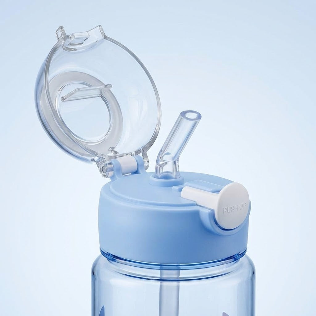 Stitch Shaker 900ml Blue drinking spout and lid
