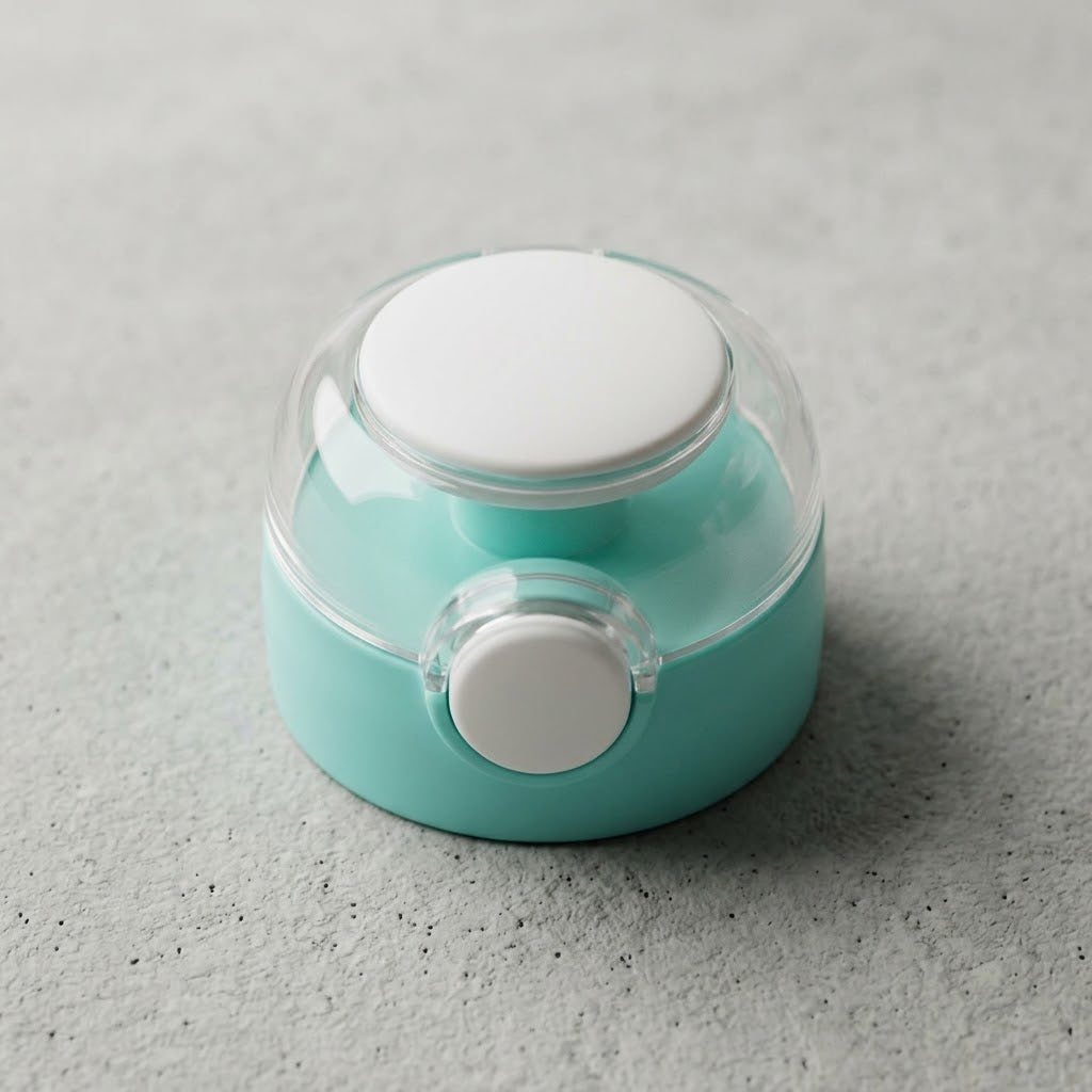 Stitch Shaker 900ml Turquoise protective lid